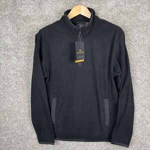 StormTech Fleece 1/4 Zip Pullover Pockets Men's Size Large Black‎ NEW